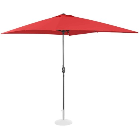 Parasol ogrodowy tarasowy prostokątny z korbką 200 x 300 cm czerwony