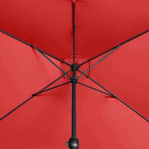 Parasol ogrodowy tarasowy prostokątny z korbką 200 x 300 cm czerwony
