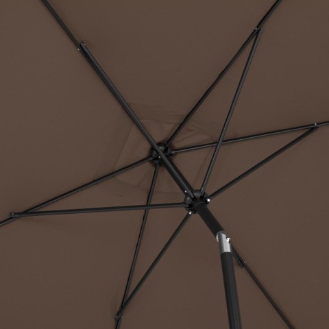 Parasol ogrodowy prostokątny uchylny z korbką 200 x 300 cm brązowy