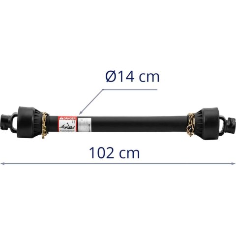 Wałek wał przekaźnika mocy przegubowo teleskopowy 101-141 cm 1 3/8'' 6 zębów Wałek wał przekaźnika mocy przegubowo teleskopowy 101-141 cm 1 3/8'' 6 zębów