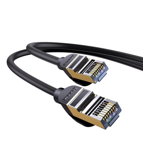 Szybki kabel sieciowy Patchcord RJ45 CAT 7 10Gbps 1m - czarny