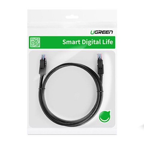 Kabel sieciowy patchcord LAN Ethernet U/UTP Cat. 6 1000Mb/s 8m - czarny