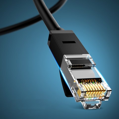 Kabel sieciowy patchcord LAN Ethernet U/UTP Cat. 6 1000Mb/s 8m - czarny
