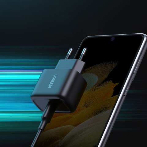 Ładowarka sieciowa do telefonu USB-C 25W PD + kabel USB-C 2m czarny