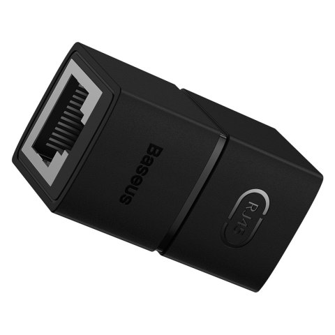Złączka łącznik kabli sieciowych LAN Ethernet RJ-45 AirJoy czarna - ZESTAW 2szt