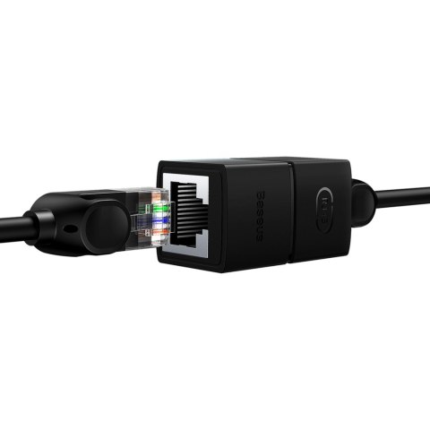 Złączka łącznik kabli sieciowych LAN Ethernet RJ-45 AirJoy czarna - ZESTAW 2szt