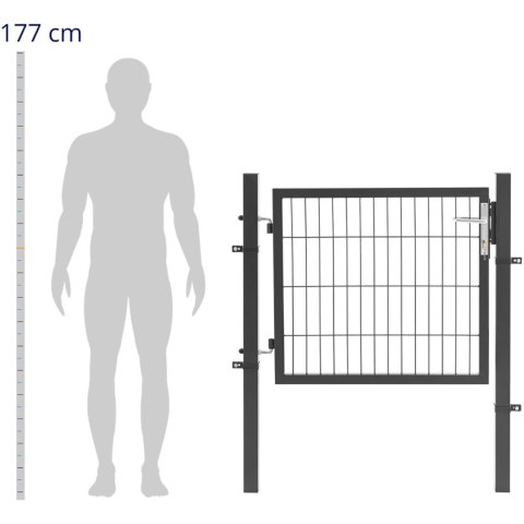 Brama furtka wejściowa ogrodowa ze stali 105 x 131 cm Brama furtka wejściowa ogrodowa ze stali 105 x 131 cm