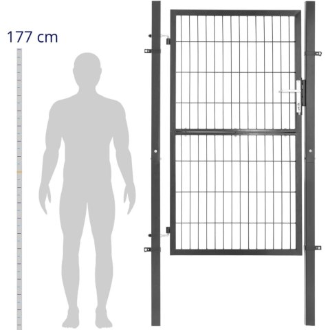 Brama furtka wejściowa ogrodowa ze stali 105 x 211 cm Brama furtka wejściowa ogrodowa ze stali 105 x 211 cm
