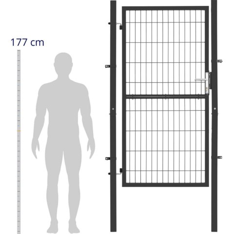 Brama furtka wejściowa ogrodowa ze stali 105 x 231 cm Brama furtka wejściowa ogrodowa ze stali 105 x 231 cm