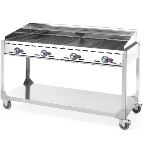 Grill gazowy "Green Fire" 4 palniki 22kW mobilny - Hendi 149614 Grill gazowy "Green Fire" 4 palniki 22kW mobilny - Hendi 149614
