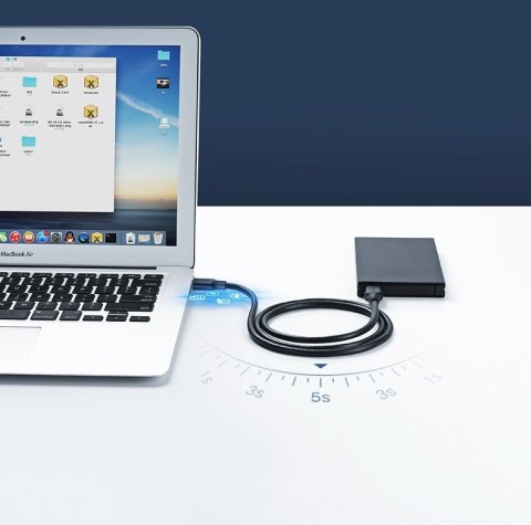 Kabel przewód USB 2.0 męski 2m czarny