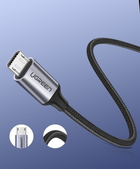 Kabel przewód USB - micro USB 2m szary