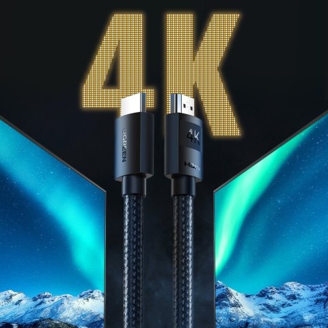 Kabel przewód wytrzymały w oplocie HDMI 2.0 4K 2m czarny Kabel przewód wytrzymały w oplocie HDMI 2.0 4K 2m czarny