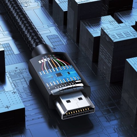Kabel przewód wytrzymały w oplocie HDMI 2.0 4K 2m czarny Kabel przewód wytrzymały w oplocie HDMI 2.0 4K 2m czarny