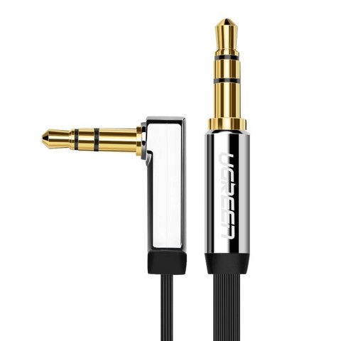 Płaski kabel przewód audio AUX 3.5mm mini jack 3m srebrny