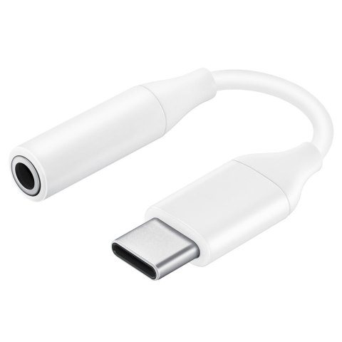 Adapter przejściówka słuchawek 3,5 mm mini jack żeński - USB-C męski biały Adapter przejściówka słuchawek 3,5 mm mini jack żeński - USB-C męski biały