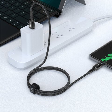 Kabel przewód w oplocie USB-C 60W 20V 3A 1.2m czarny Kabel przewód w oplocie USB-C 60W 20V 3A 1.2m czarny