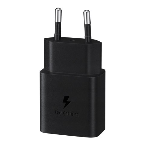 Ładowarka sieciowa USB-C 15W PD AFC + kabel USB-C czarny Ładowarka sieciowa USB-C 15W PD AFC + kabel USB-C czarny