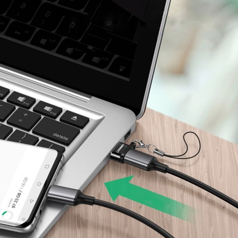 Przejściówka adapter gniazdo z wtyczki USB-C na USB czarny