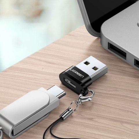 Przejściówka adapter gniazdo z wtyczki USB-C na USB czarny