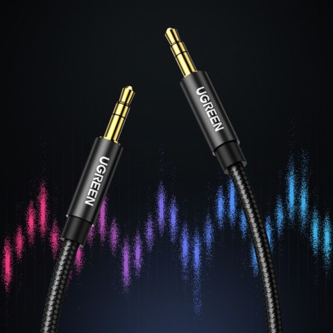 Wytrzymały kabel przewód audio AUX w oplocie minijack 3.5 mm 3m niebieski