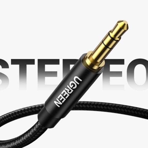 Wytrzymały kabel przewód audio AUX w oplocie minijack 3.5 mm 3m niebieski