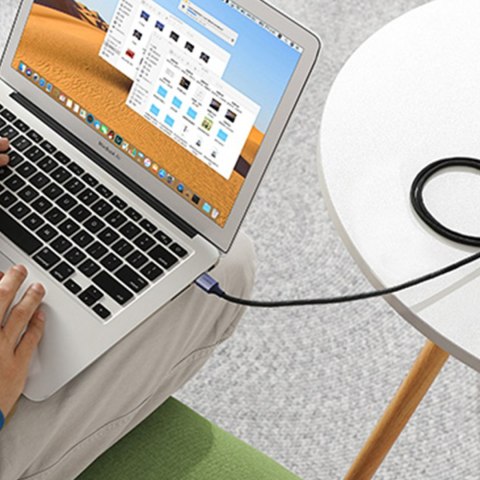 Wytrzymały przedłużacz kabla przewodu USB 3.0 5Gb/s 0.5m szary