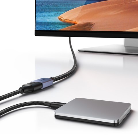 Wytrzymały przedłużacz kabla przewodu USB 3.0 5Gb/s 2m szary