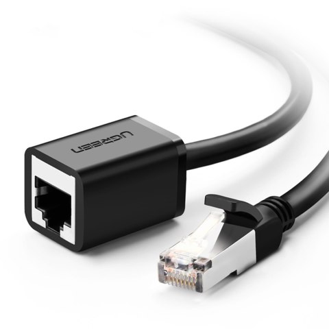 Przedłużacz kabla sieciowego LAN Ethernet RJ45 F/UTP Cat. 6 1000Mb/s 0.5m czarny