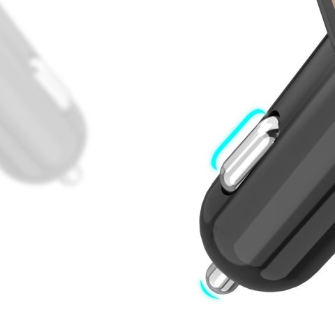 Transmiter FM MP3 Bluetooth ładowarka samochodowa 2x USB czarny