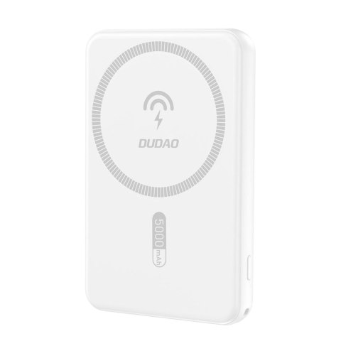 Powerbank 5000mAh magnetyczny z ładowarką indukcyjną MagSafe biały Powerbank 5000mAh magnetyczny z ładowarką indukcyjną MagSafe biały