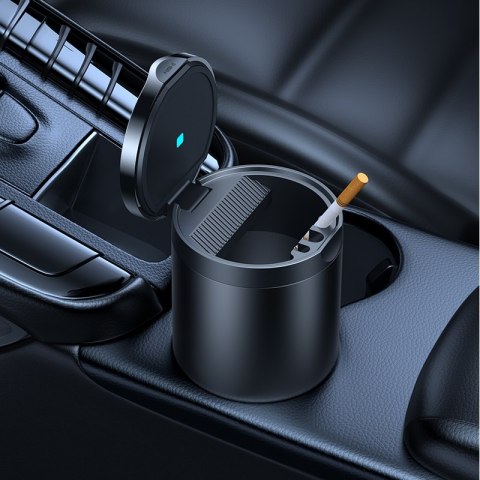 Popielniczka samochodowa z podświetleniem LED Premium 2 Series czarna Popielniczka samochodowa z podświetleniem LED Premium 2 Series czarna