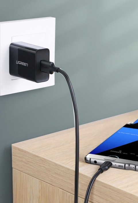 Kabel przewód USB 3.0 - USB-C 3A 1m czarny