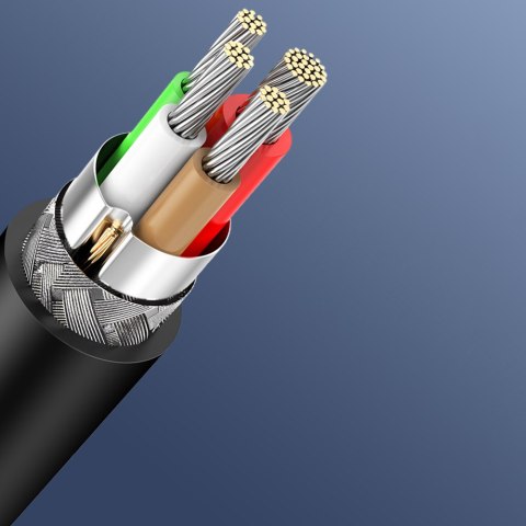 Kabel przewód USB-C do ładowania i transferu danych 3A 3m czarny
