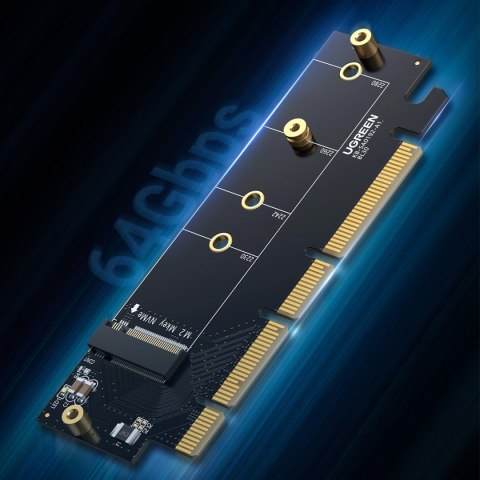 Karta rozszerzeń adapter PCIe 4.0 x16 do M.2 NVMe M-Key czarna