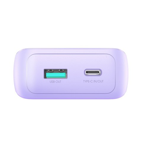Mini powerbank 20000mAh z wbudowanymi kablami JR-PBC07 30W jasno fioletowy Mini powerbank 20000mAh z wbudowanymi kablami JR-PBC07 30W jasno fioletowy