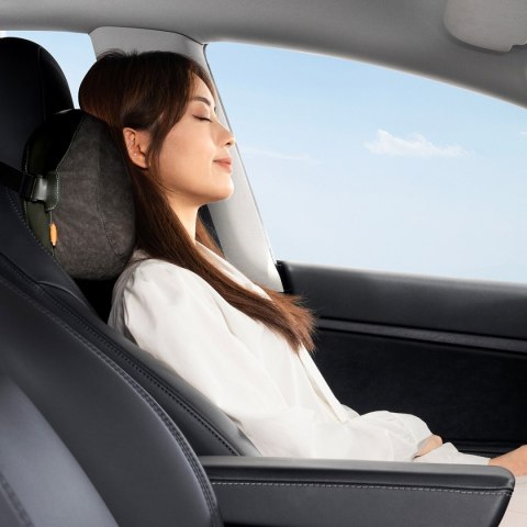 Poduszka na zagłówek samochodowy z 2 materiałami ComfortRide Series ciemnozielona Poduszka na zagłówek samochodowy z 2 materiałami ComfortRide Series ciemnozielona