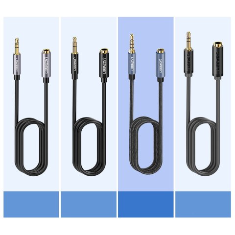 Przedłużacz adapter kabla słuchawek audio AUX mini jack 3.5 mm 2m niebieski