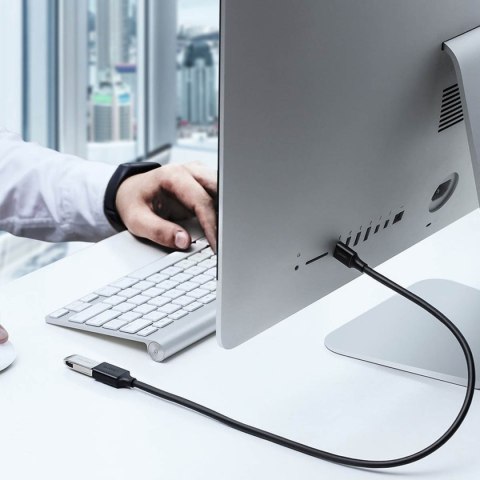 Przedłużacz przejściówka kabla USB-A 3.0 5Gb/s 0.5m czarny