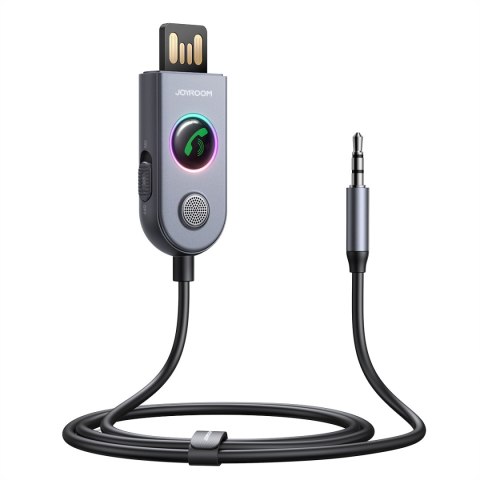 Samochodowy bezprzewodowy odbiornik nadajnik Audio USB AUX JR-CB6 szary Samochodowy bezprzewodowy odbiornik nadajnik Audio USB AUX JR-CB6 szary