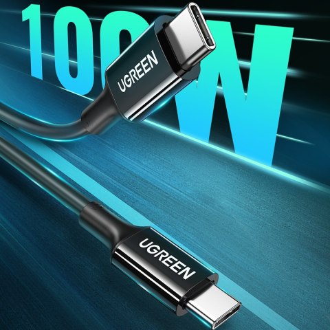 Kabel przewód USB-C do USB-C 480Mb/s 5A 1m czarny Kabel przewód USB-C do USB-C 480Mb/s 5A 1m czarny