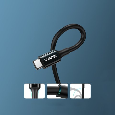 Kabel przewód USB-C do USB-C 480Mb/s 5A 2m czarny Kabel przewód USB-C do USB-C 480Mb/s 5A 2m czarny