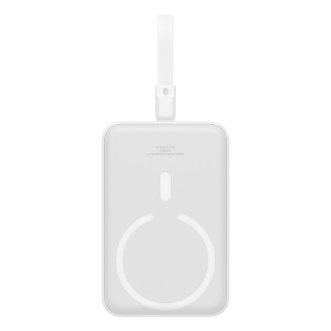 Mini Powerbank MagSafe 10000mAh 20W z kablem Lightning do iPhone 0.3m biały
