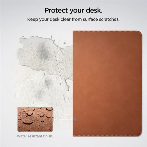 Podkładka mata na biurko pod myszkę laptop antypoślizgowa gamingowa 90x40cm brązowa