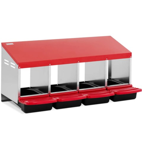 Gniazdo dla kur niosek ścienne 4 komory STAL 52 x 107.5 x 49 cm Gniazdo dla kur niosek ścienne 4 komory STAL 52 x 107.5 x 49 cm