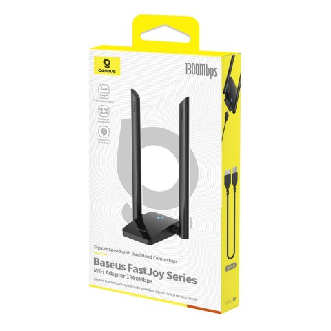 Karta sieciowa USB WiFi 2.4GHz 5GHz FastJoy Access Point 1300 Mb/s - czarna