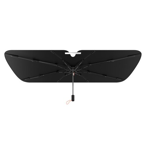 Osłona parasolka przeciwsłoneczna do samochodu na przednią szybę CoolRide 131x69cm - czarna