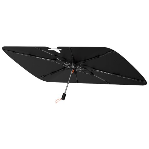 Osłona parasolka przeciwsłoneczna do samochodu na przednią szybę CoolRide 131x69cm - czarna