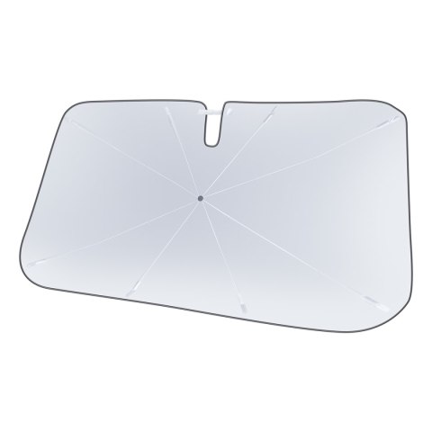 Osłona parasolka przeciwsłoneczna do samochodu na przednią szybę CoolRide 131x69cm - czarna
