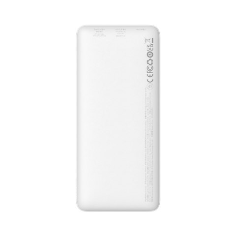 Powerbank Airpow 20W 10000mAh z kablem USB-A - USB-C 30cm - biały